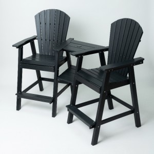 Sedia Adirondack con vassoio di collegamento realizzato in Cina
